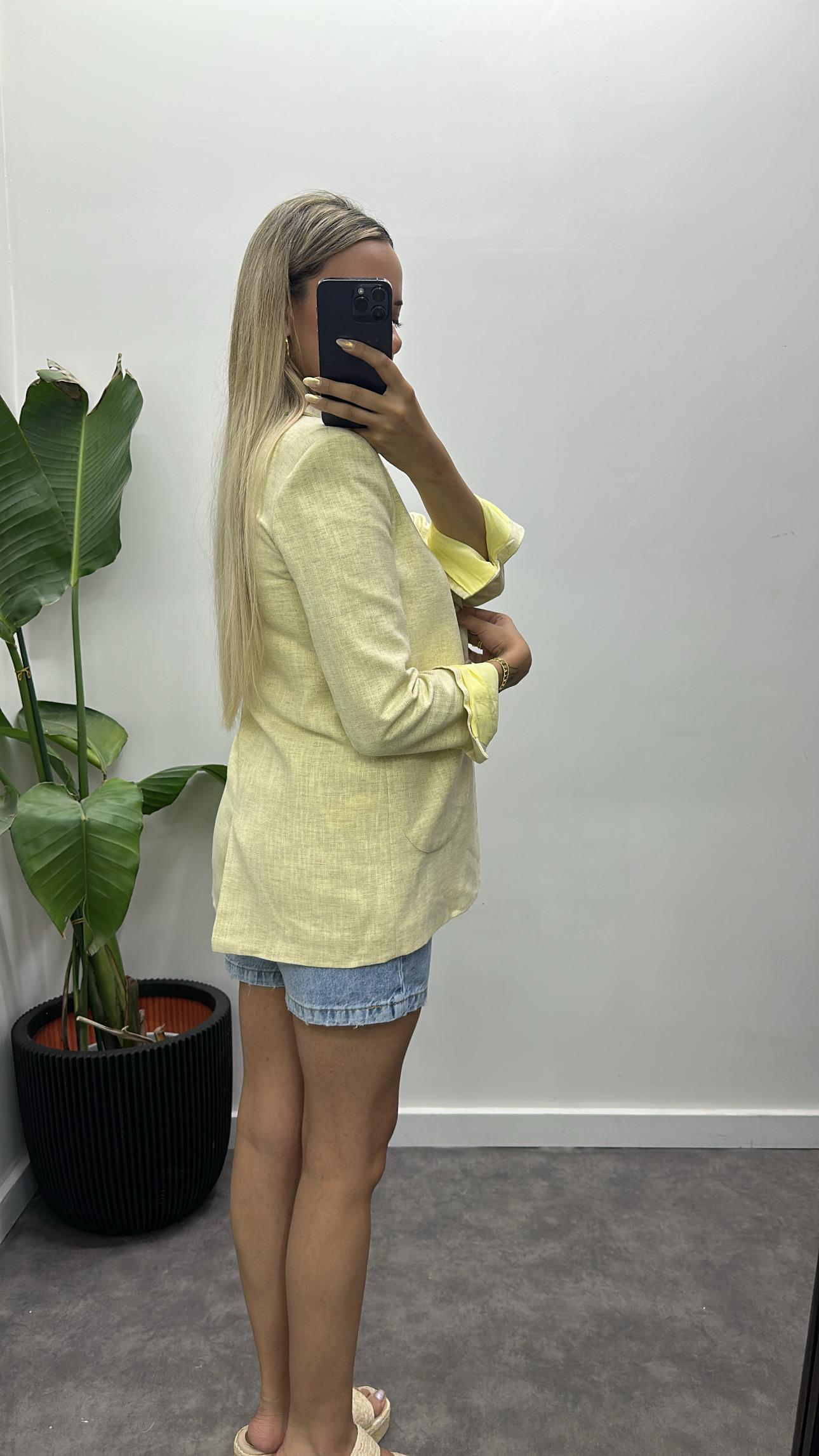 Blazer Cepli Lüks Keten Ceket