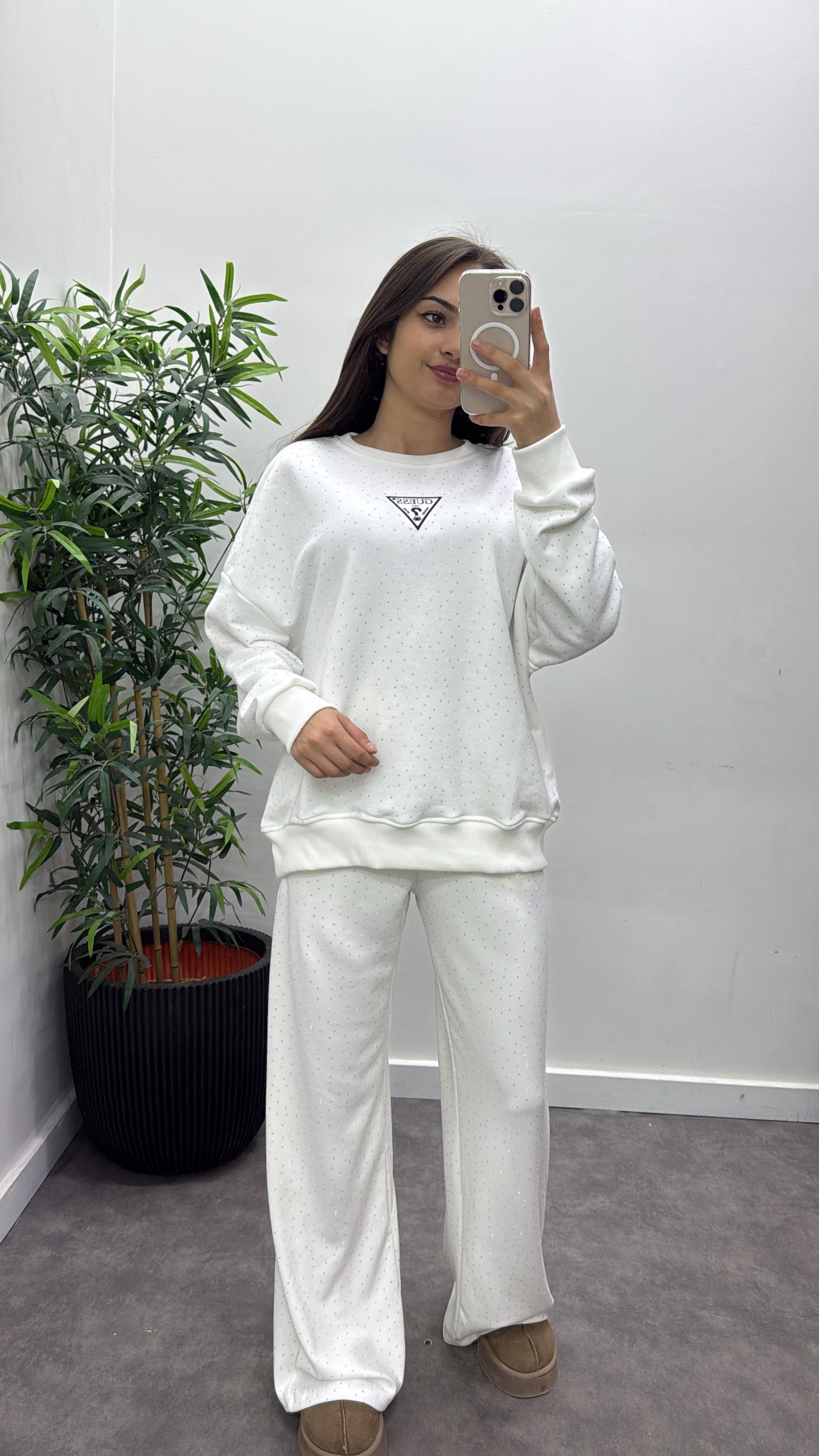 Gues Taşlı Sweat-Shirt