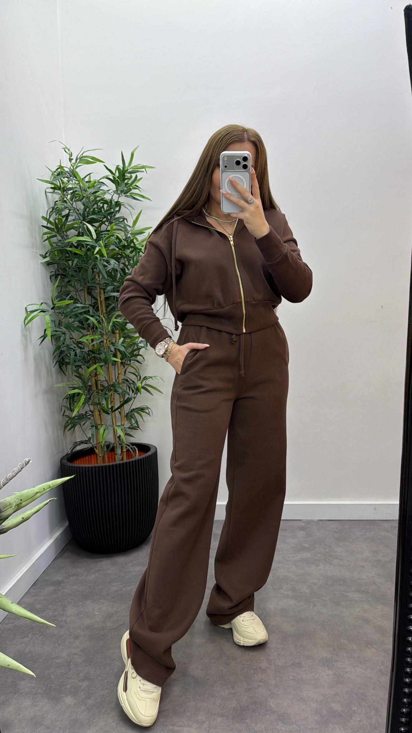 Kapşonlu Triko Takım