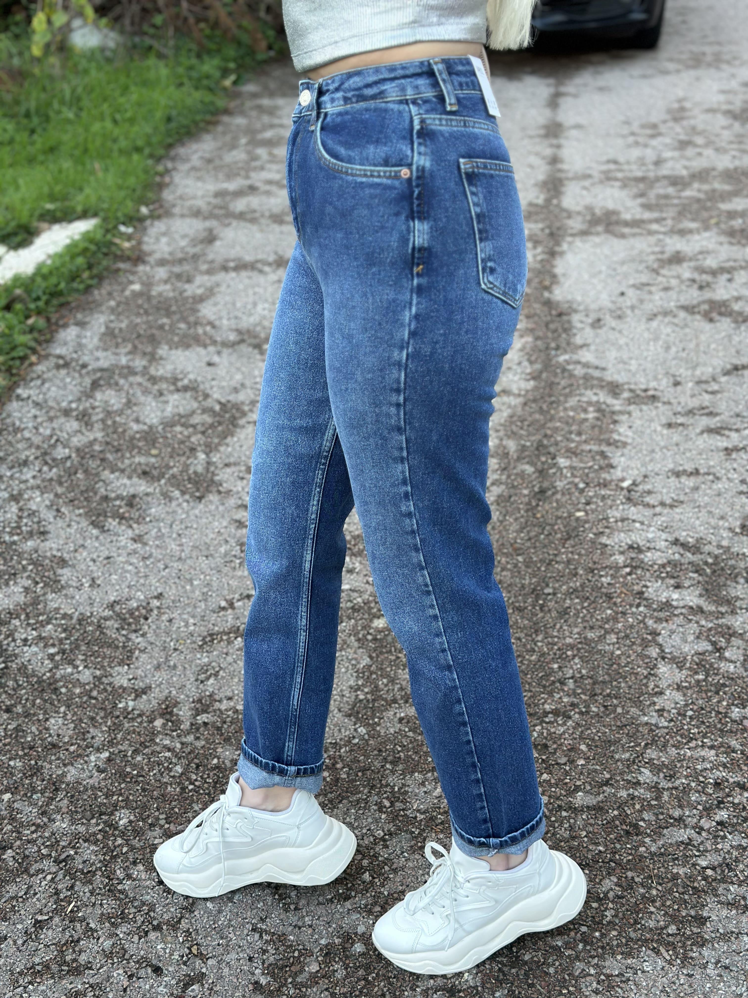 Kar Yıkama Straight Leg Jean