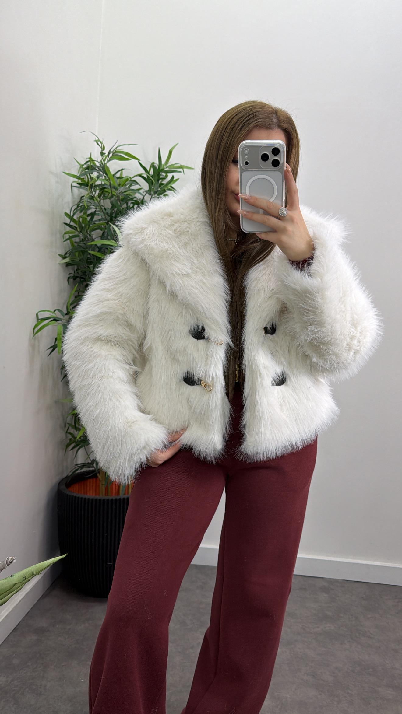 Kemer Detay Kürk Ceket