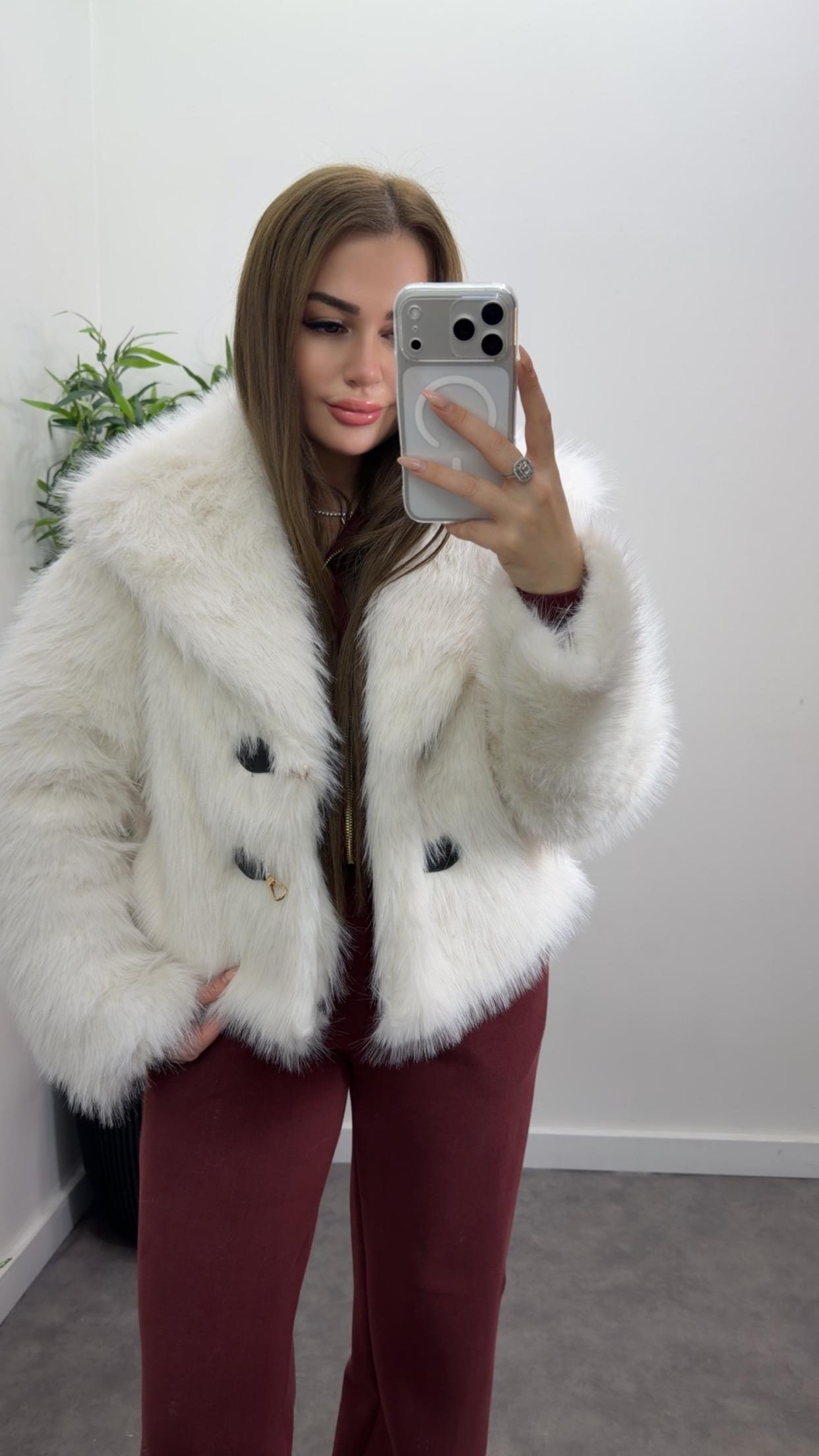 Kemer Detay Kürk Ceket