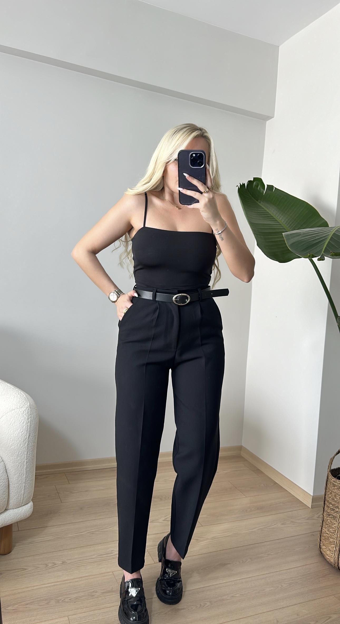 Kemerli Havuç Pantolon