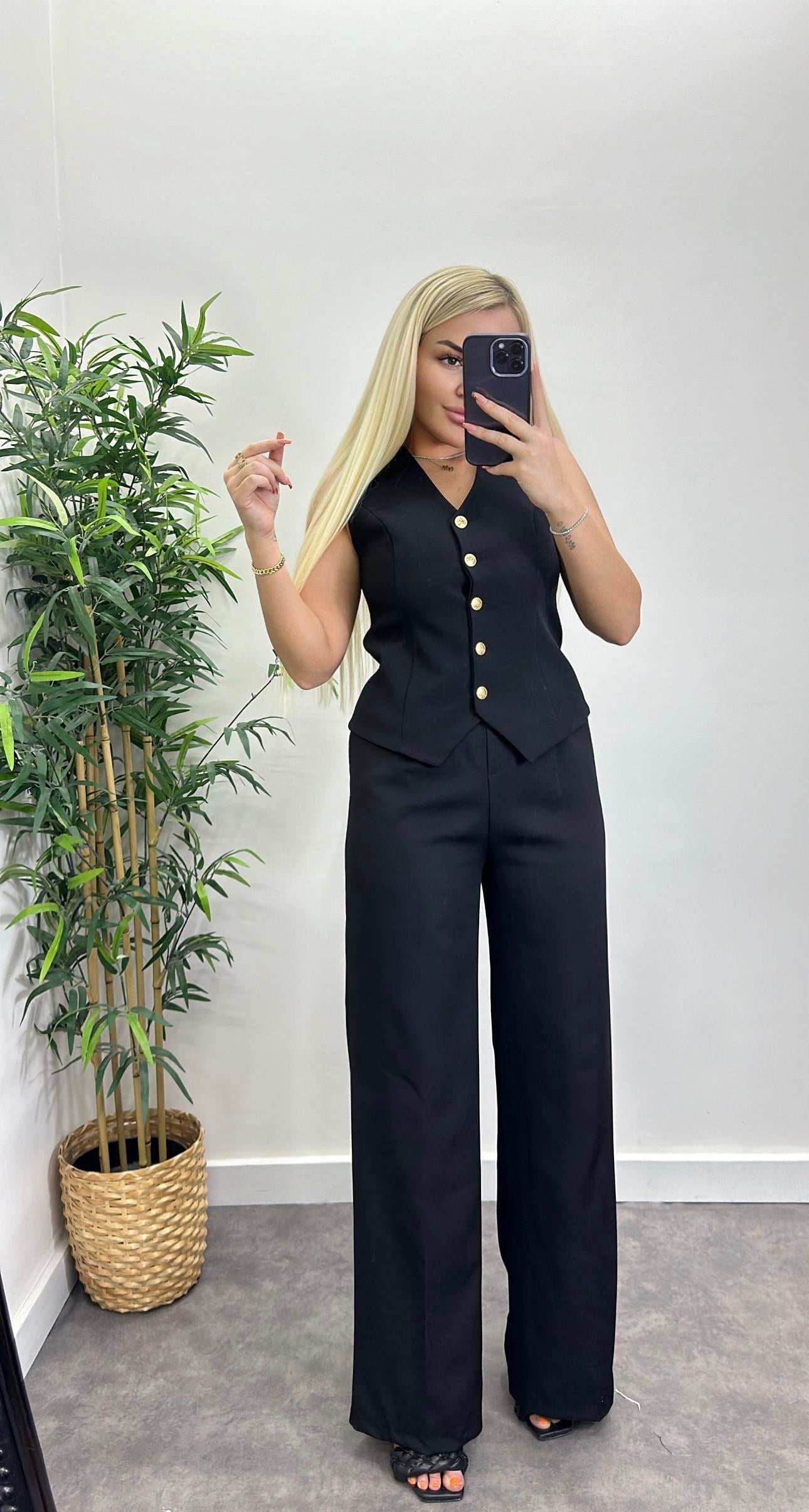 Kemerli Kumaş Pantolon