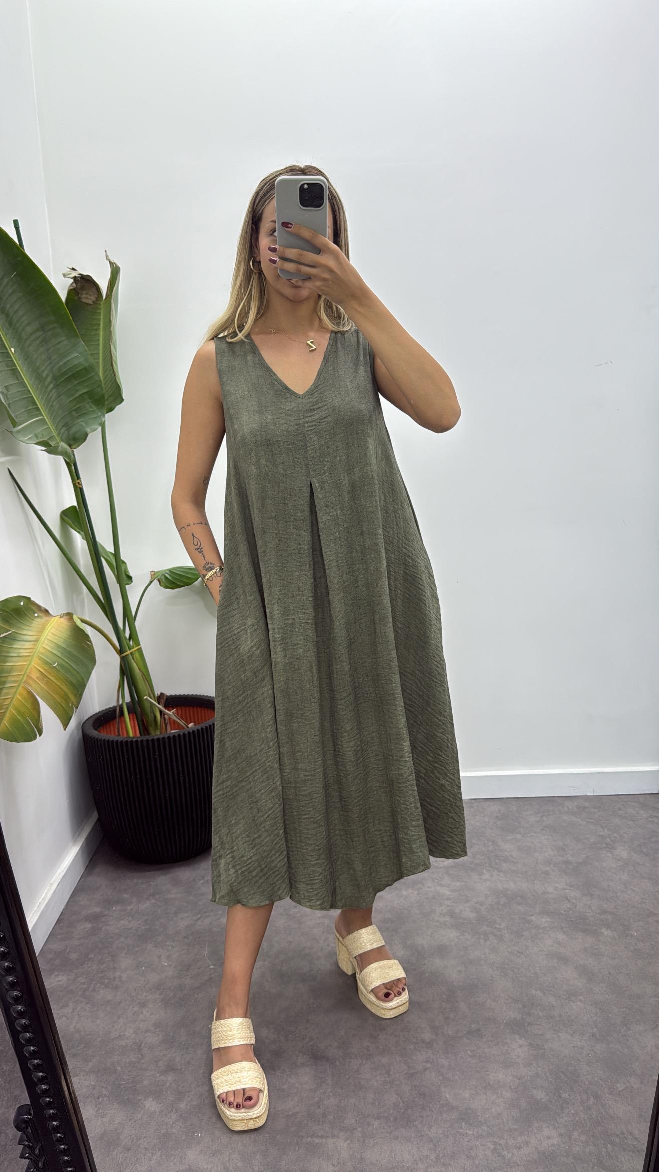 Keten Oversize Elbise