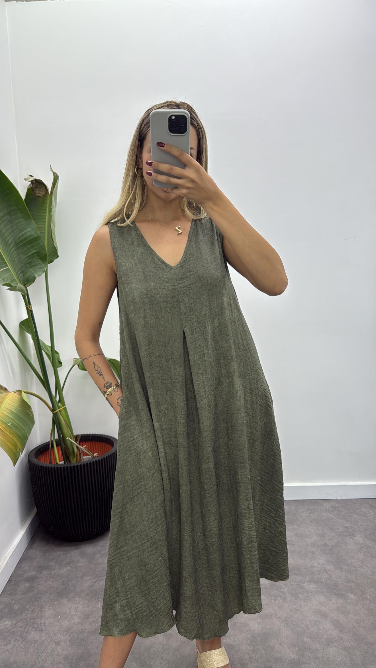 Keten Oversize Elbise