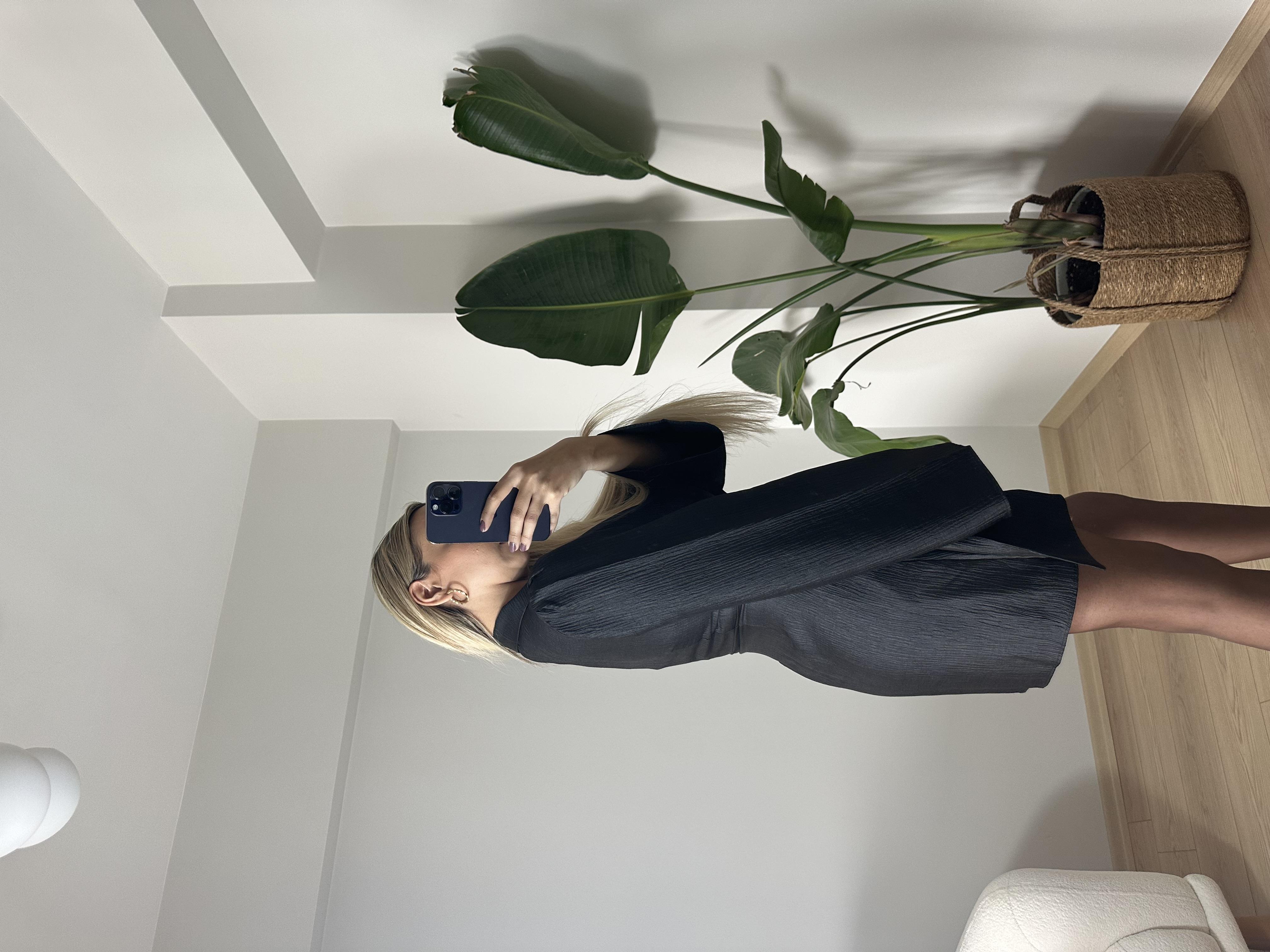 Kruvaze Tokalı Elbise