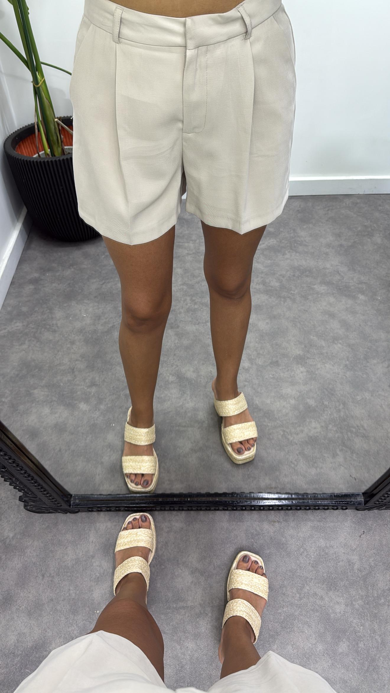Lüks Keten Kumaş Şort