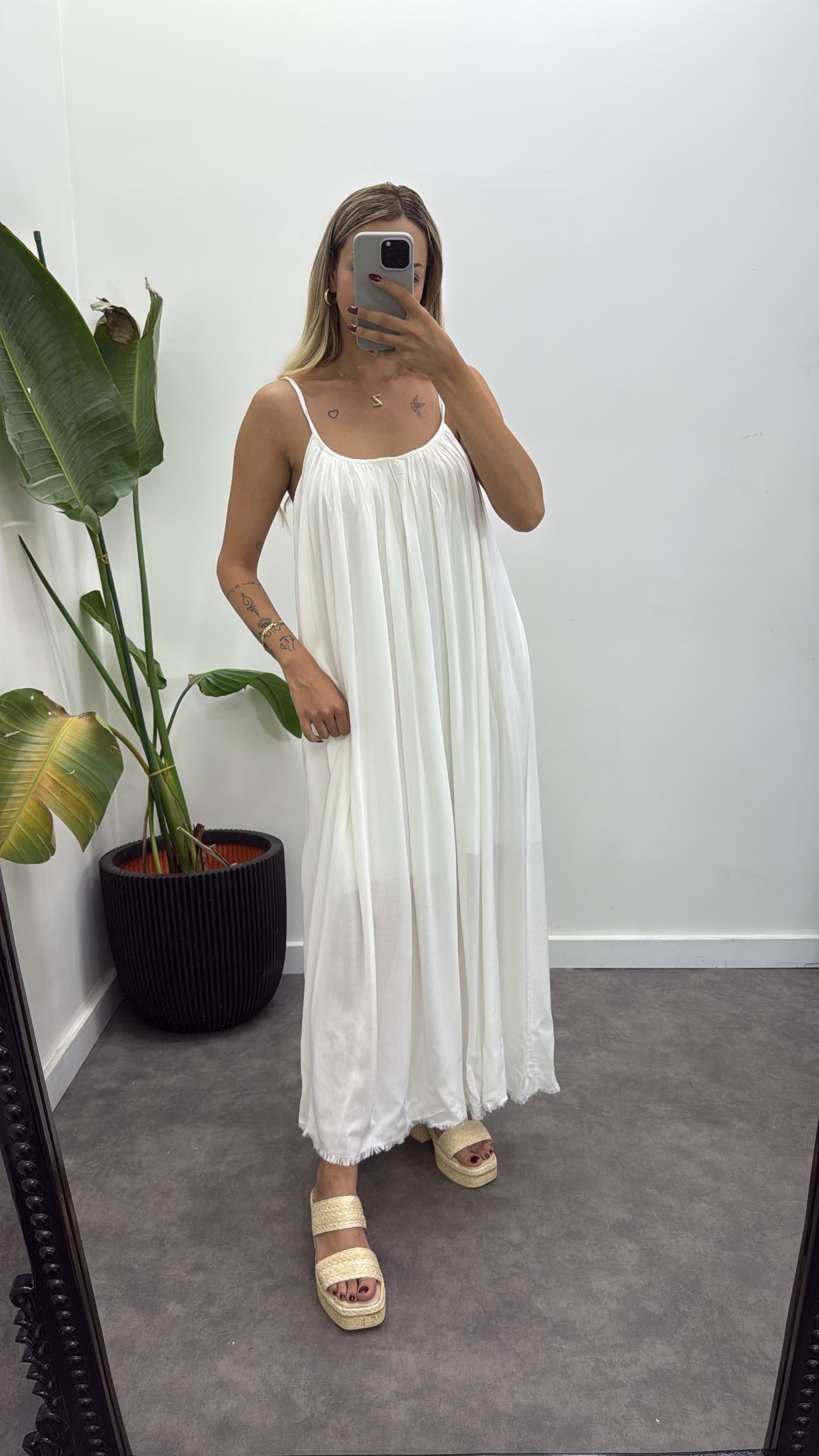 Lüks Müslin Askılı Elbise