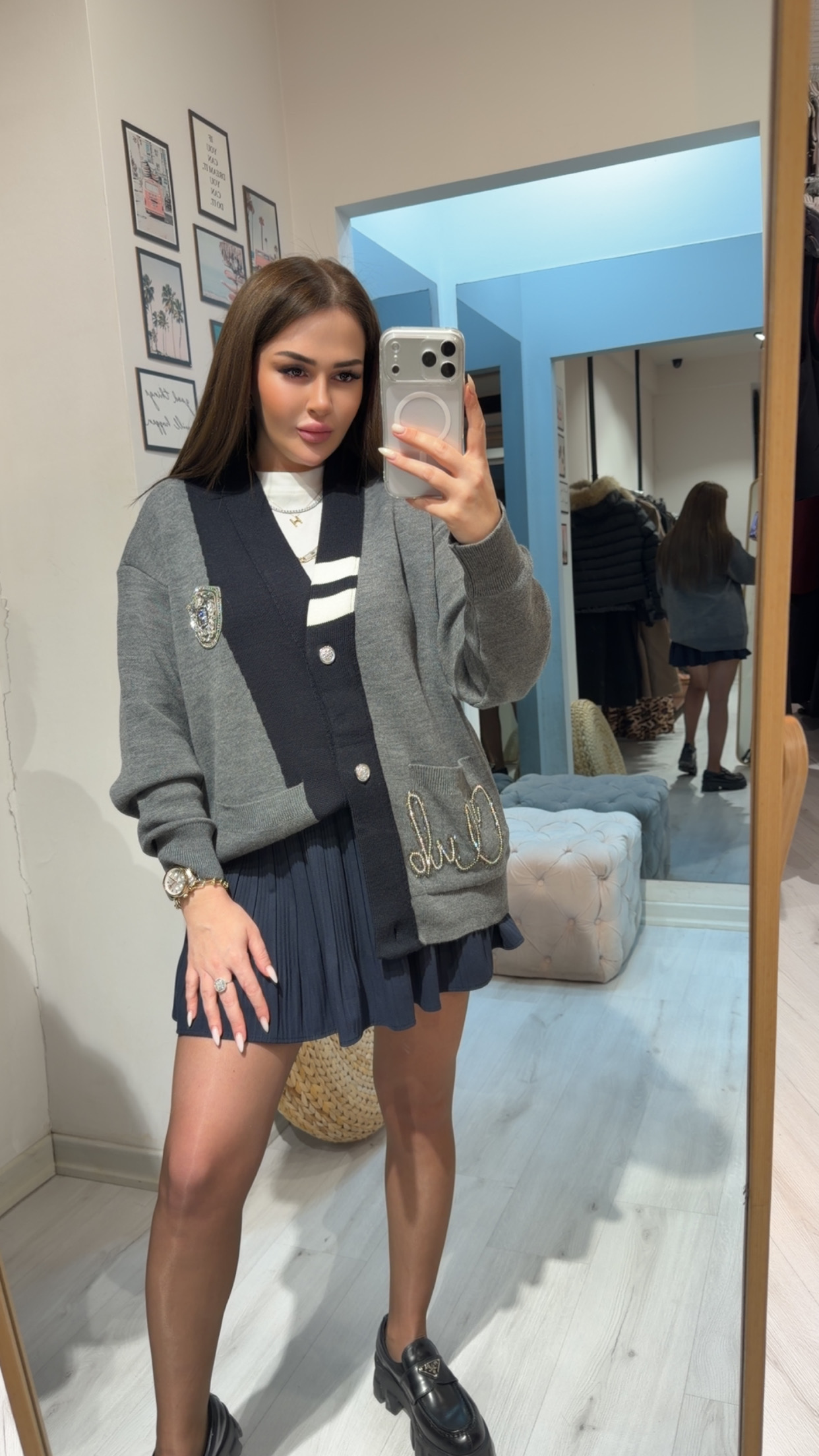 Marka Model Taşlı Hırka