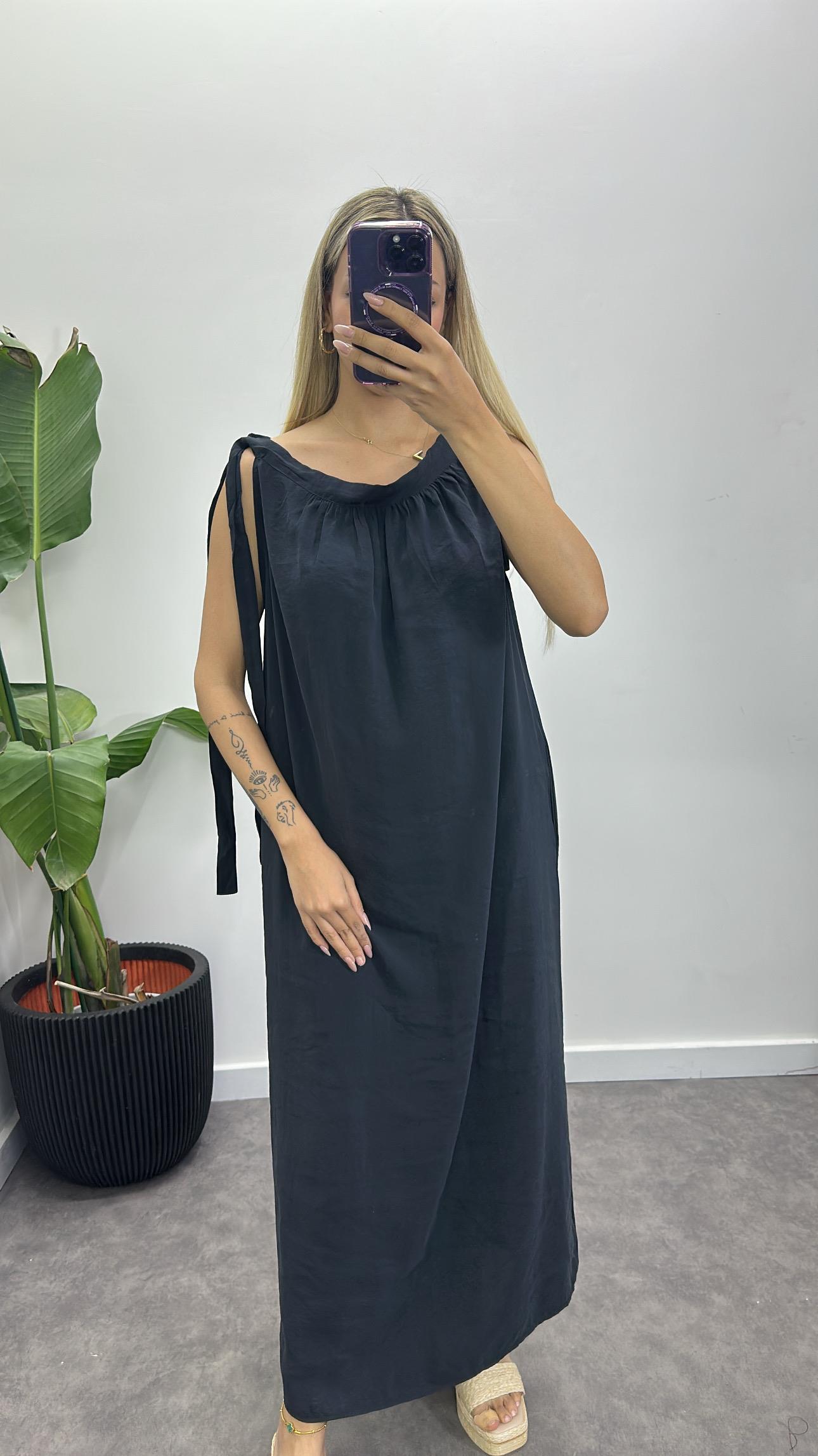 Omuz Bağlamalı Tensel Elbise