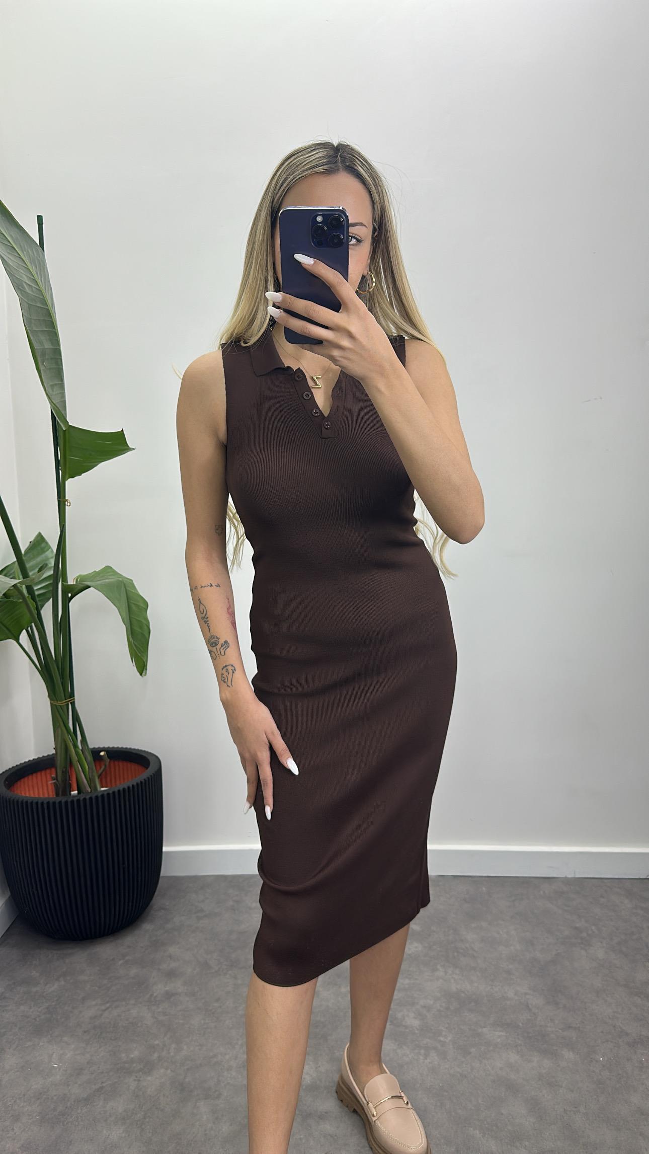 Orj Marka Çelik Triko Elbise