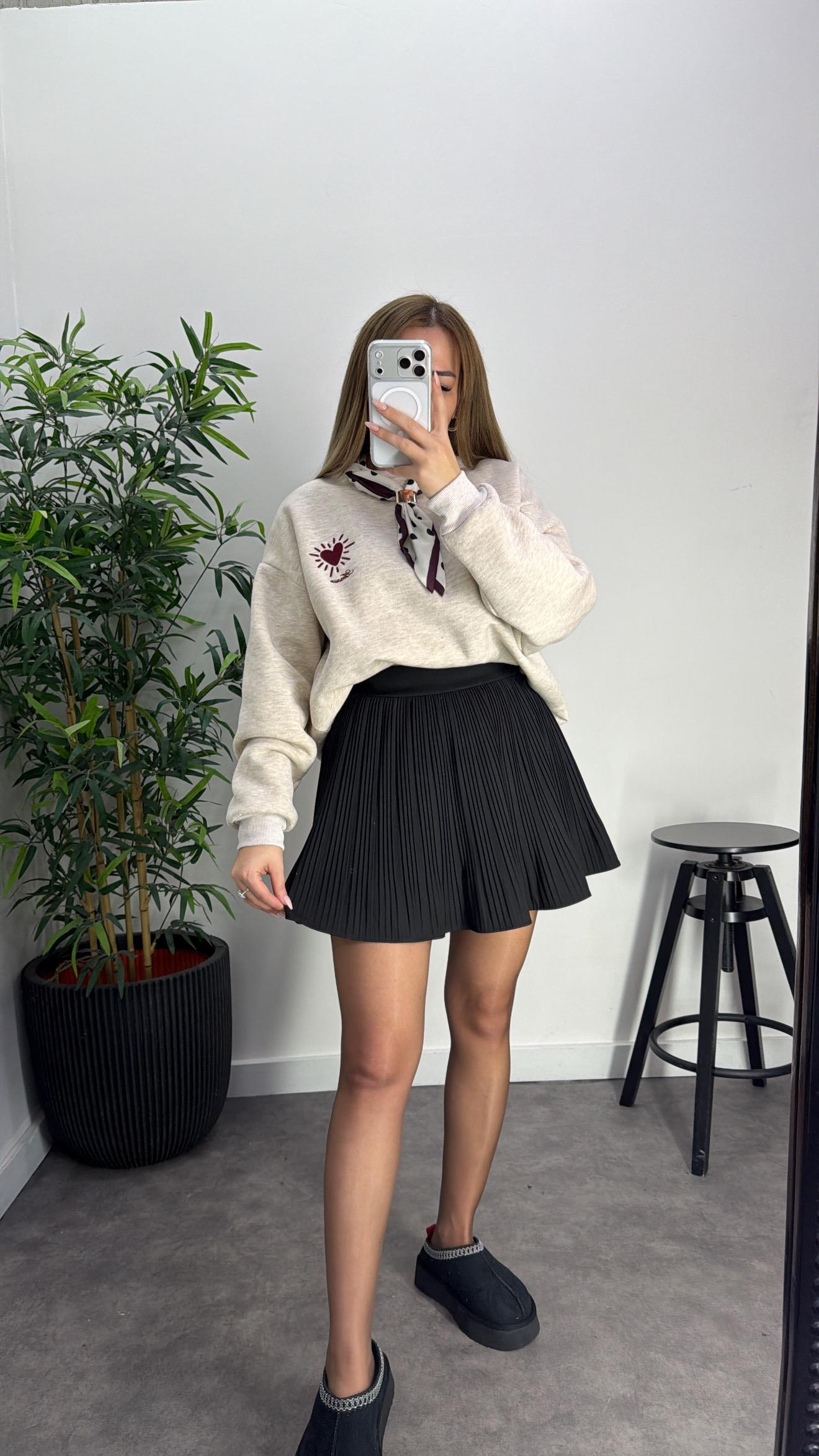 Pliseli Şortlu Etek