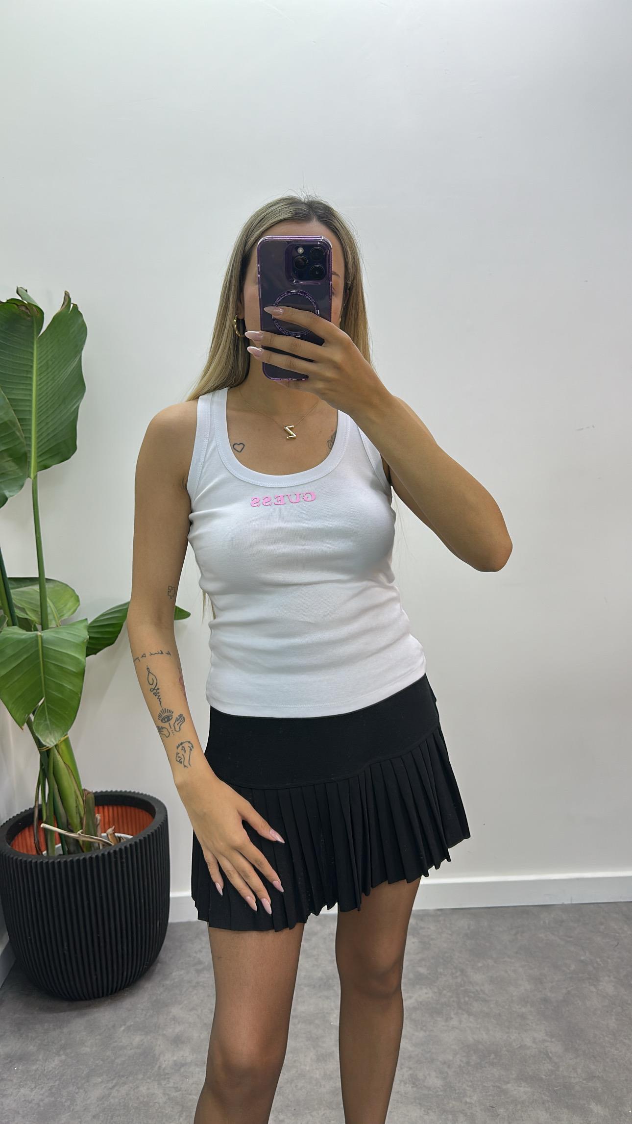 Renkli Guess Yazılı Premium Atlet