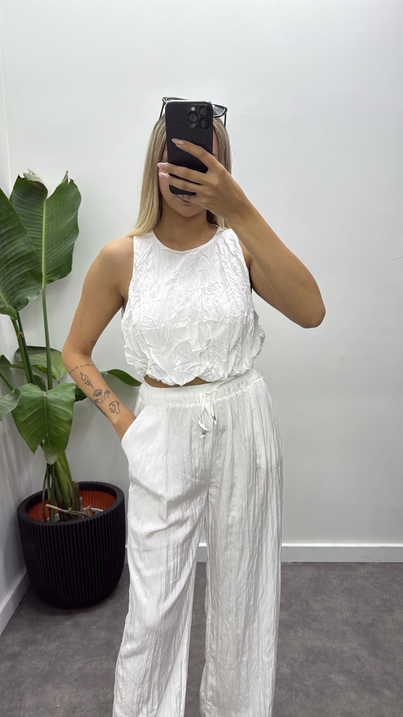 Tasarım Crop Bluz Takım