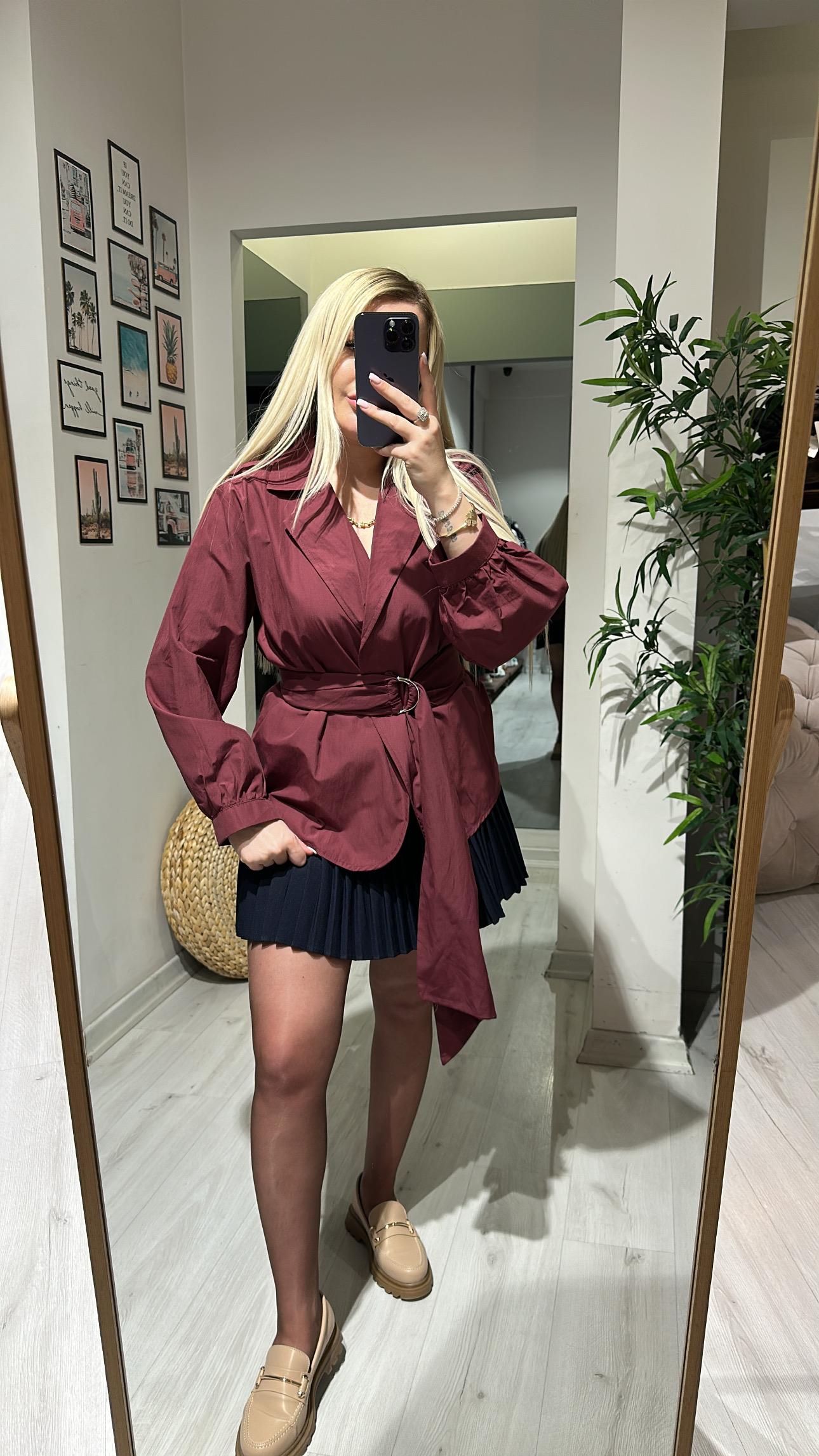 Tasarım Kuşaklı Gömlek