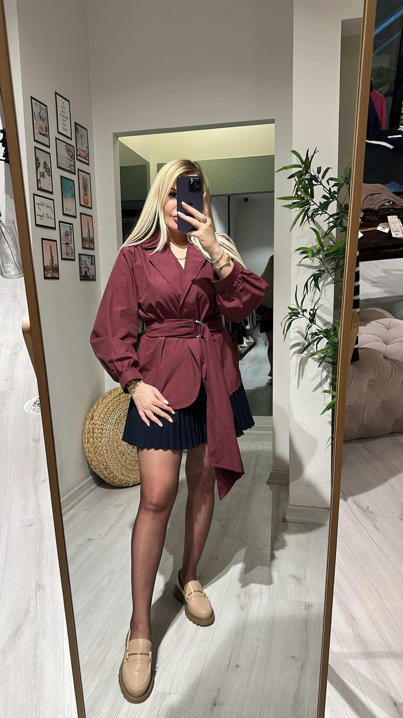 Tasarım Kuşaklı Gömlek