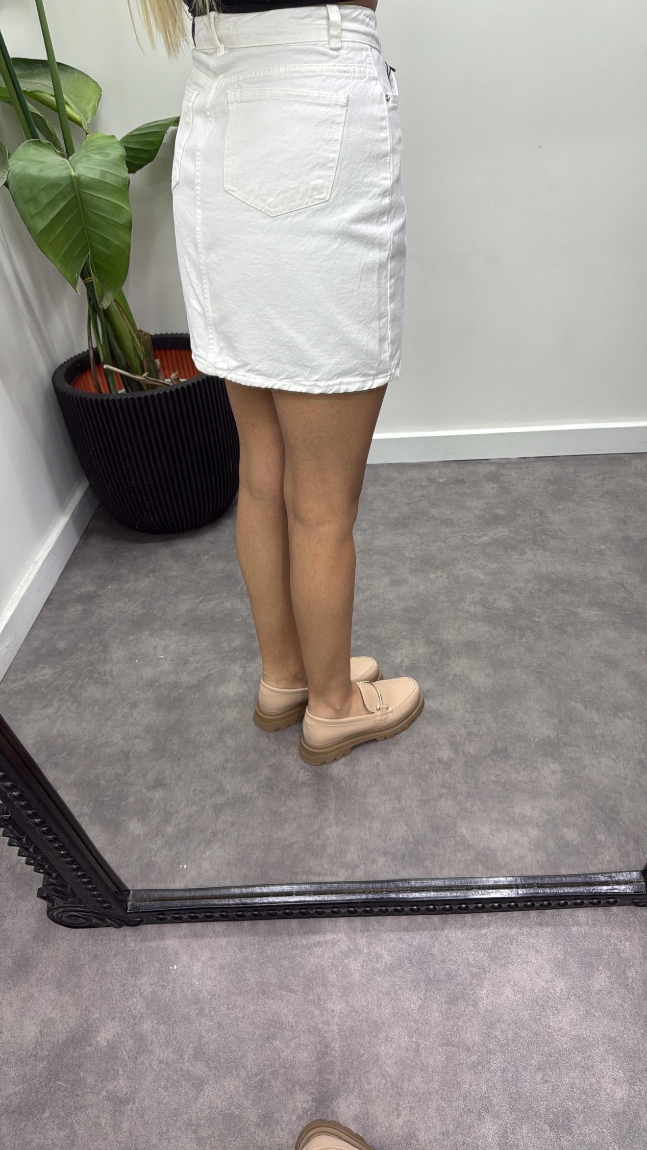 White Mini Jean Etek