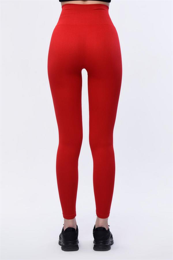 1.Sınıf Kalite Fitilli Tayt Kırmızı