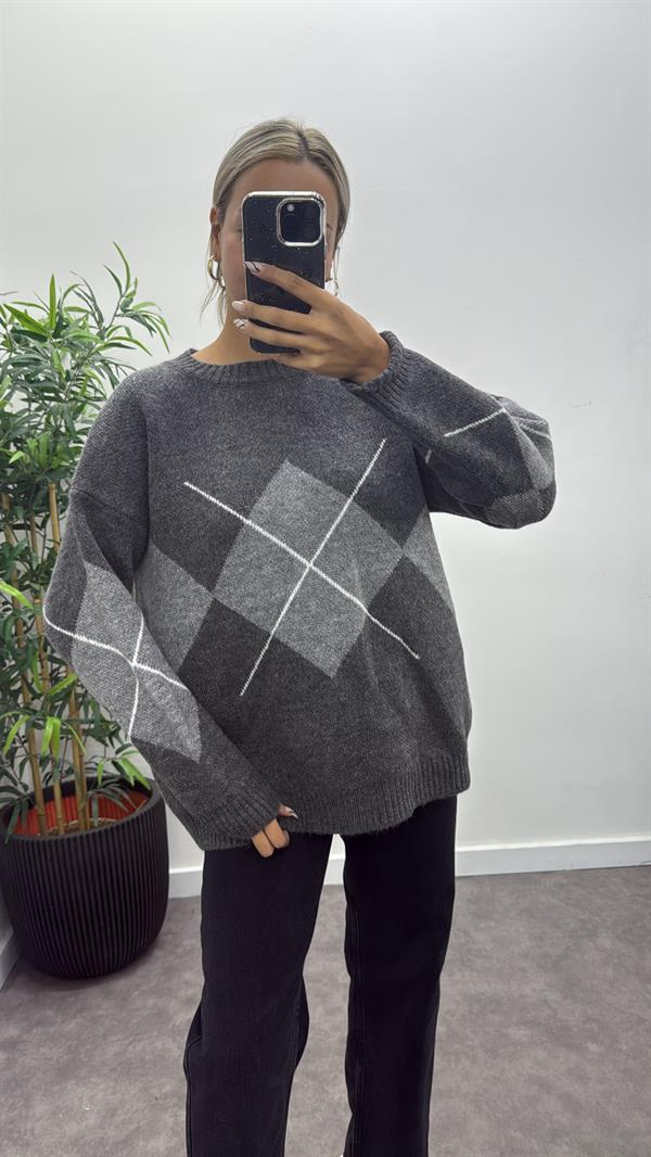 Baklava Desen Yumoş Kazak