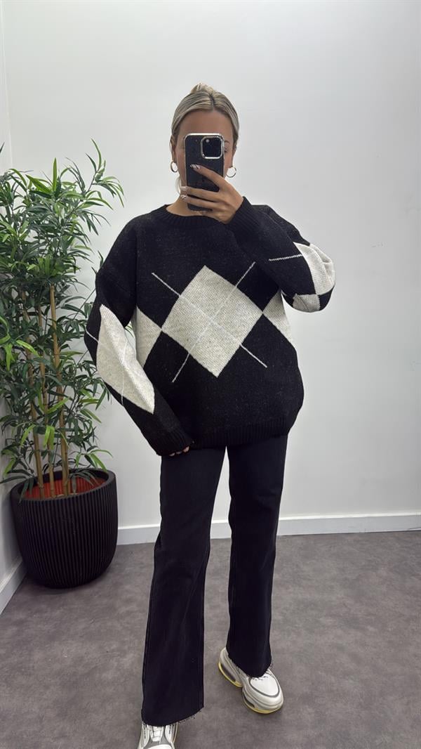 Baklava Desen Yumoş Kazak