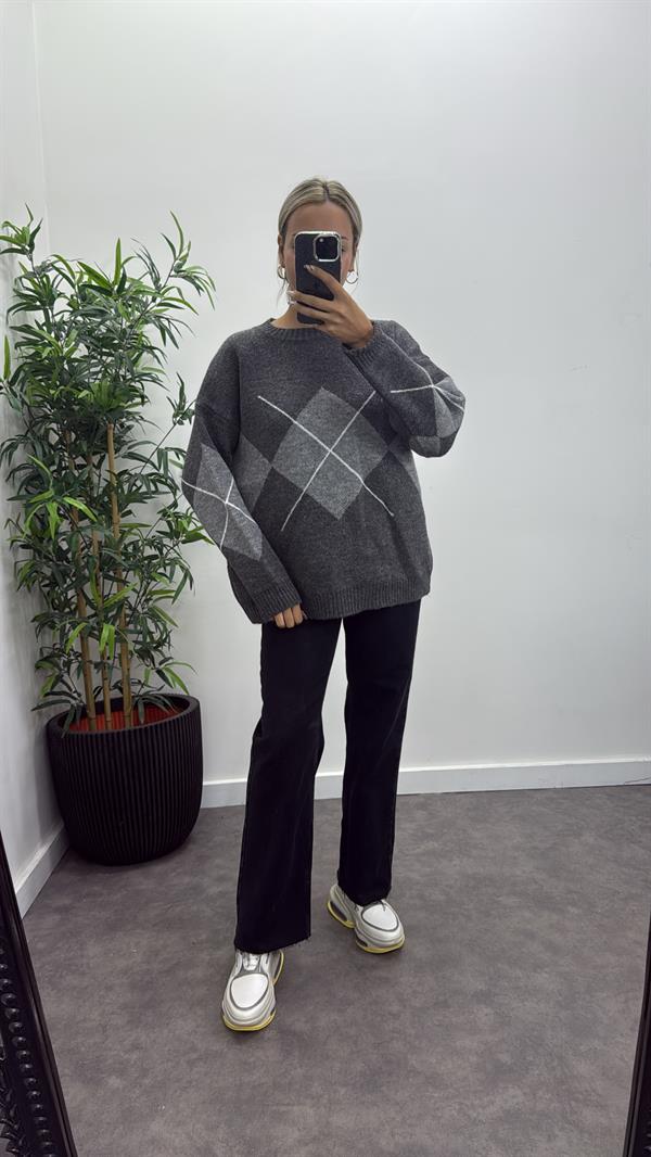 Baklava Desen Yumoş Kazak