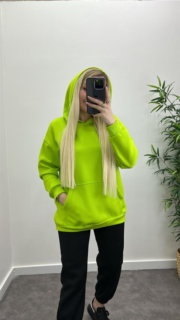 Cep Detay Kapüşonlu Sweatshirt