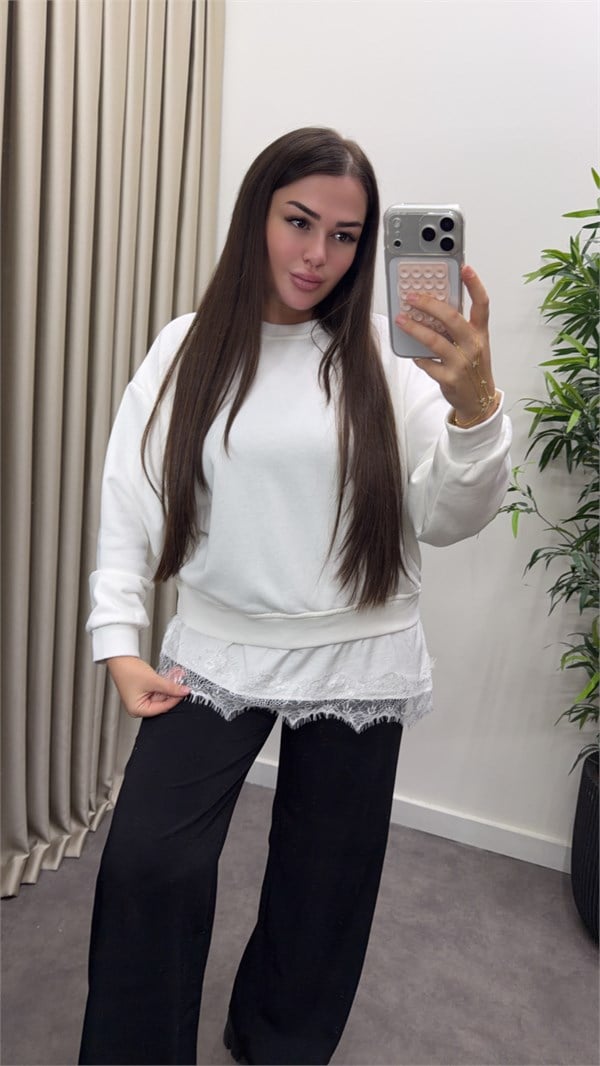 Dantel Detay SweatShirt