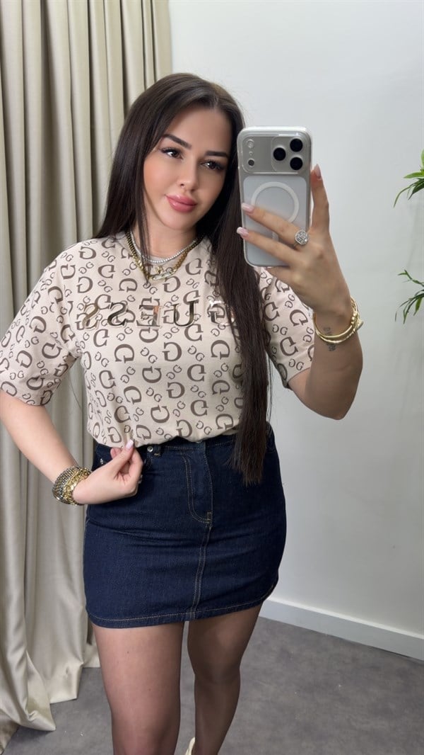 Gues Desenli Tişört