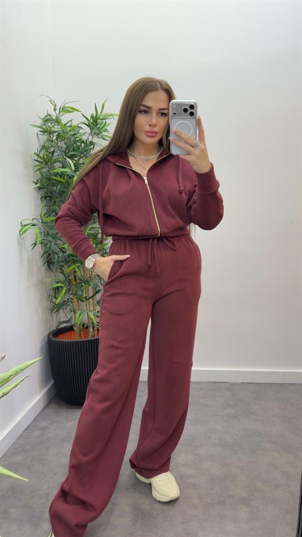 Kapşonlu Triko Takım