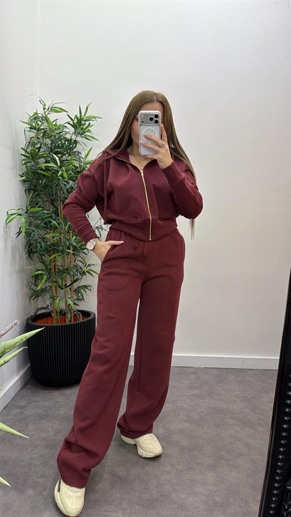 Kapşonlu Triko Takım