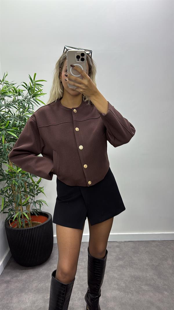 Kaşe Bomber Mont Ceket