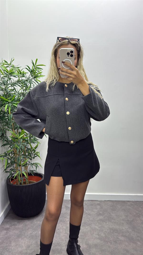 Kaşe Bomber Mont Ceket