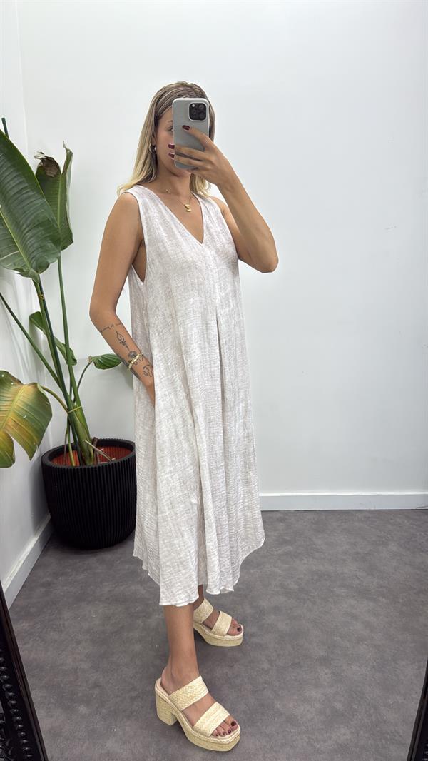 Keten Oversize Elbise