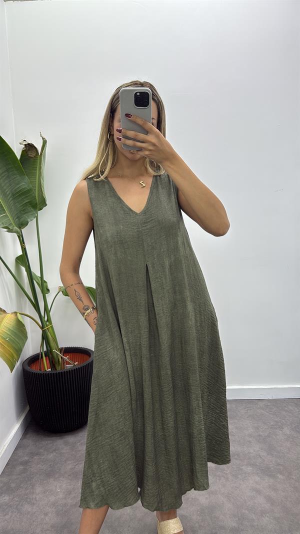 Keten Oversize Elbise