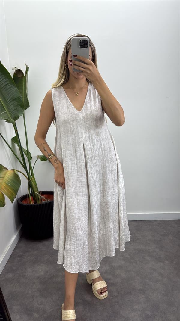 Keten Oversize Elbise