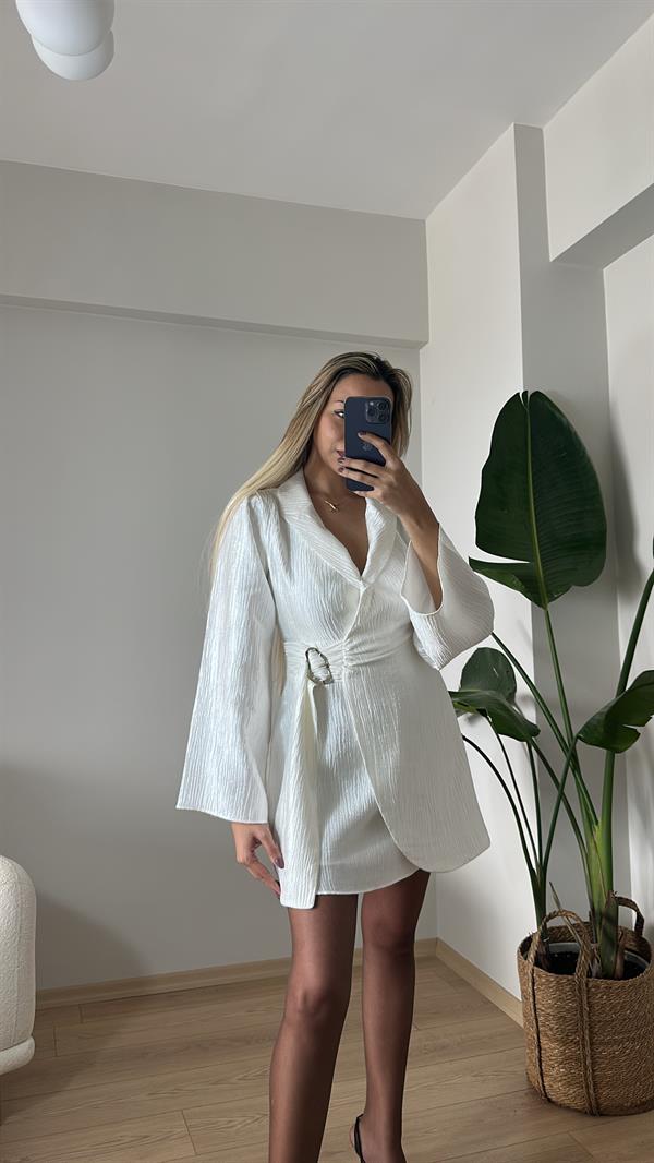 Kruvaze Tokalı Elbise