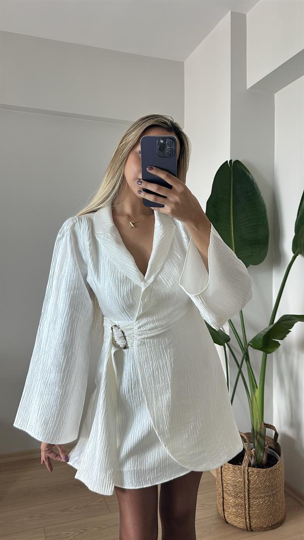 Kruvaze Tokalı Elbise