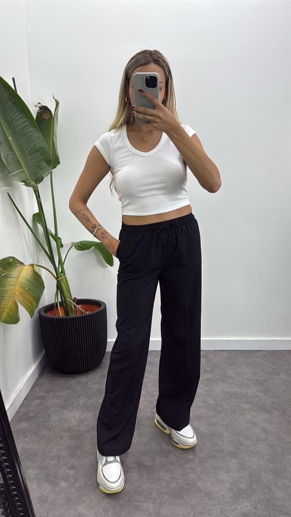 Lastikli Bağcıklı Pantolon