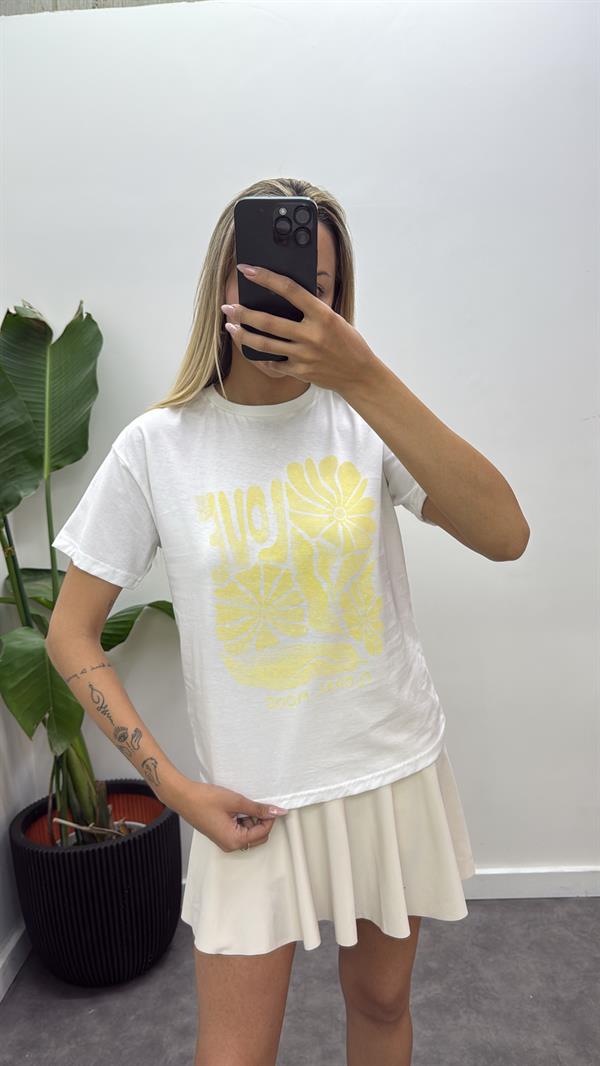 Love Papatya Desen T-Shirt