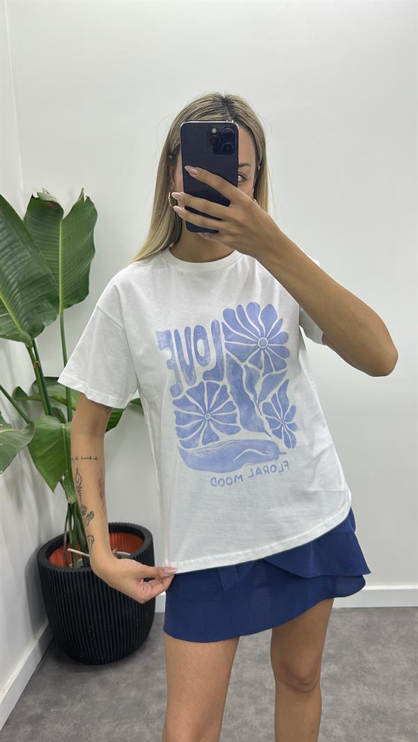Love Papatya Desen T-Shirt