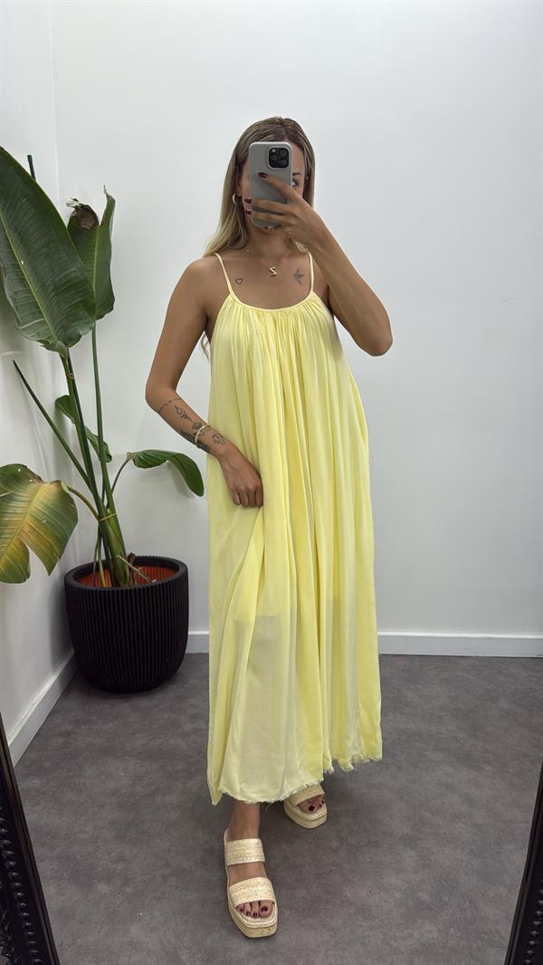 Lüks Müslin Askılı Elbise