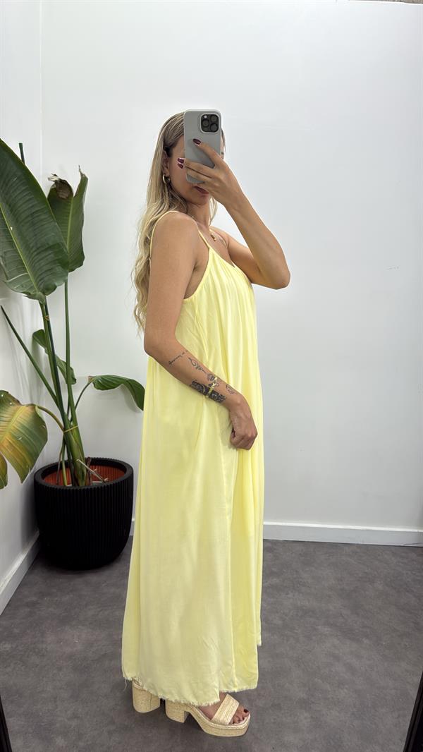 Lüks Müslin Askılı Elbise