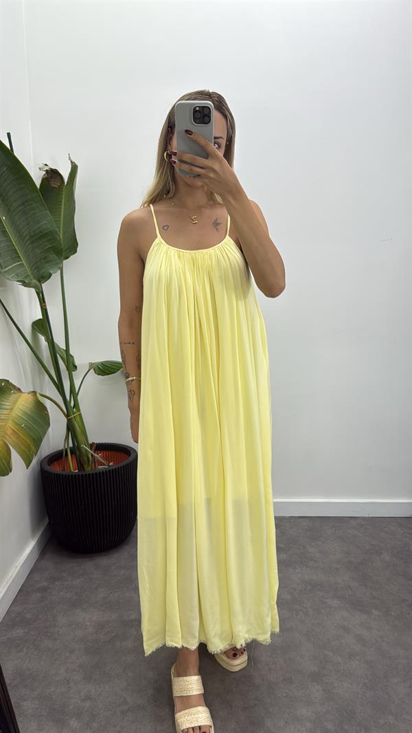 Lüks Müslin Askılı Elbise