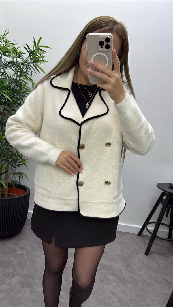 Lüks Triko Kruvaze Ceket