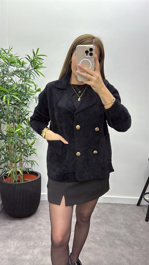 Lüks Triko Kruvaze Ceket