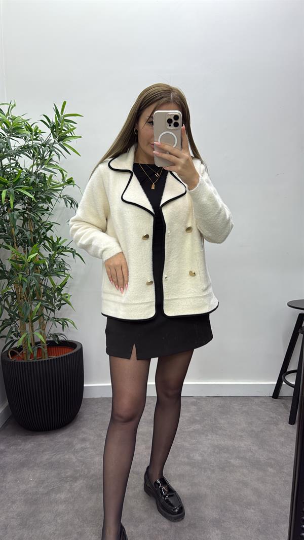 Lüks Triko Kruvaze Ceket