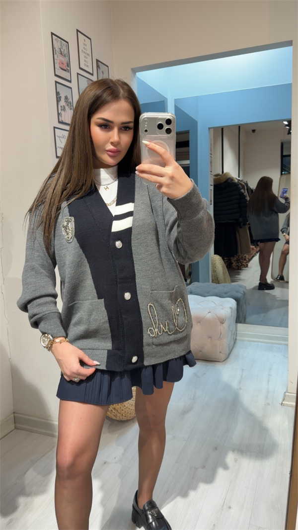 Marka Model Taşlı Hırka