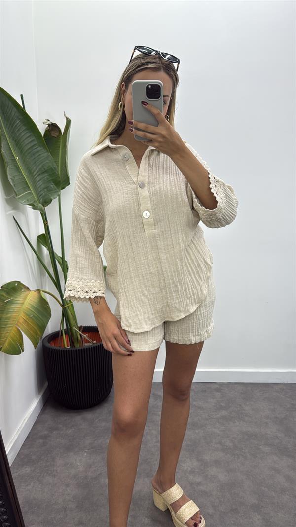 Müslin Güpürlü Takım