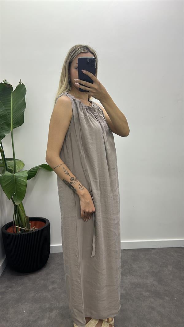 Omuz Bağlamalı Tensel Elbise